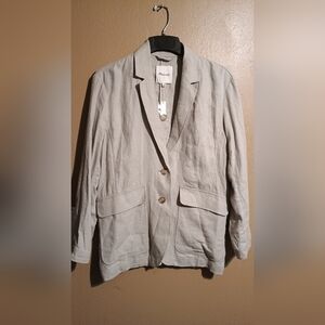 Madewell Women's Light Gray/Green Blazer